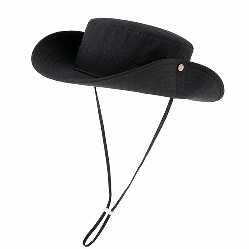 100% Cotton Fisherman Hat Dad Summer Outdoors Sun Cap Man