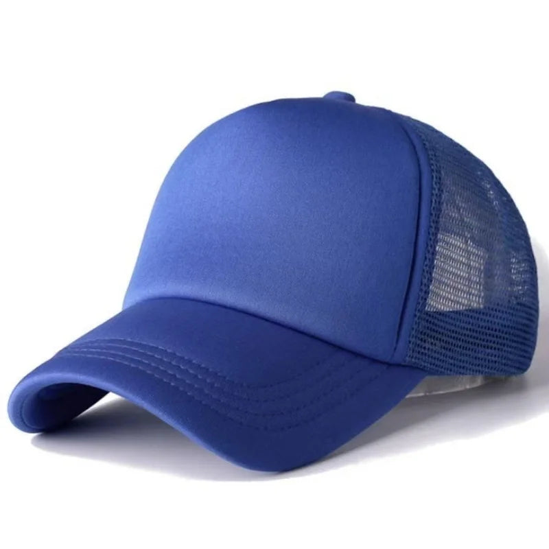 Unisex Cap Casual Plain Mesh Baseball Cap Adjustable Snapback Hats Hip Hop Trucker Cap Streetwear Dad Hat