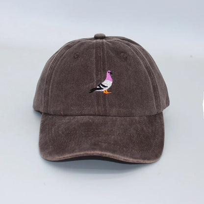 Embroidery Pigeon Spring Vintage Baseball Caps