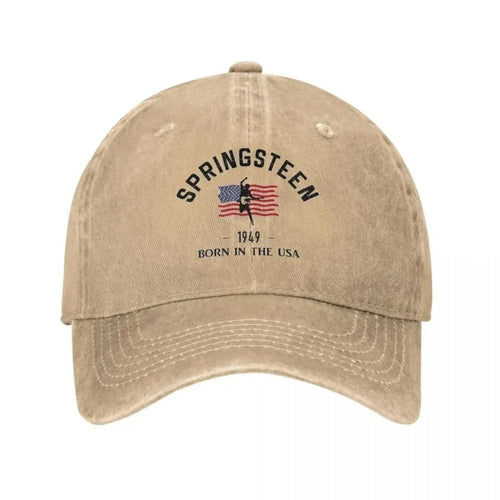 Vintage Bruce USA Springsteen Baseball Caps Unisex Style Distressed Cotton Snapback