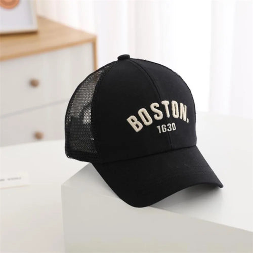 New Solid Color Baby Baseball Cap Breathable Mesh Adjustable Peaked Hat Sun Embroidery Sun Hats