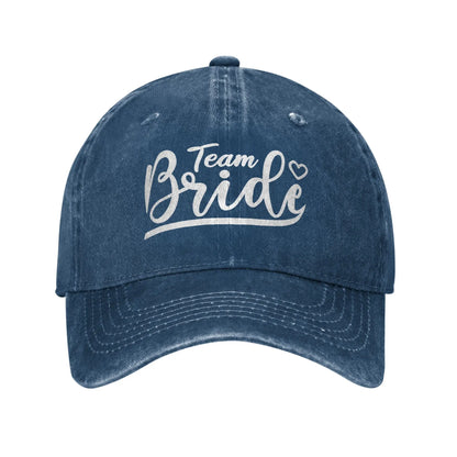 Team Bride Birdal Party Wife to Be Baseball Caps Vintage Distressed