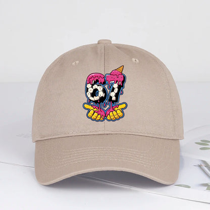 Cartoon Drip Number 67 Soccer Print Baseball Cap