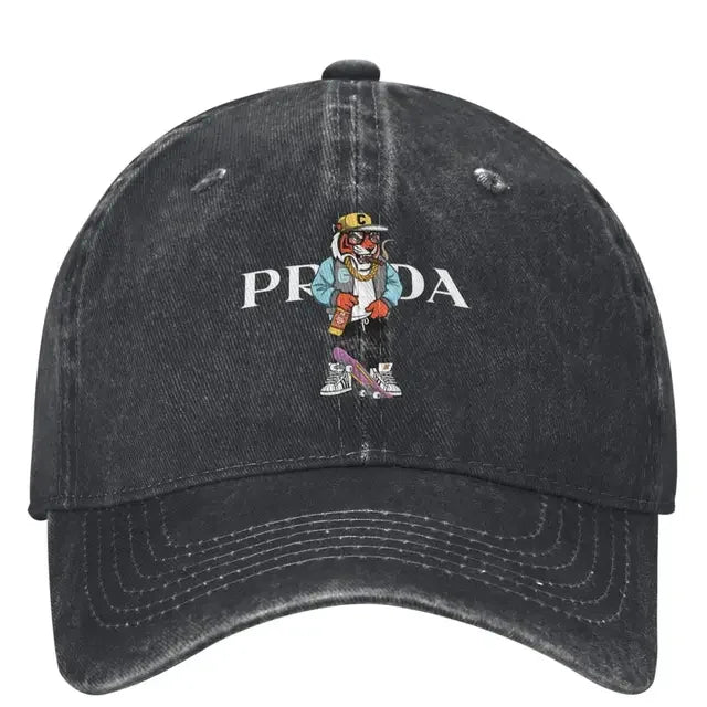 Tiger Print Baseball Cap Fashion Logo Outdoor