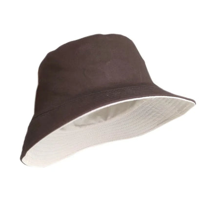 Cotton Bucket Hat Men Women Big Head Fisherman Hat Men
