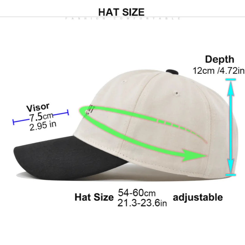 American Retro Color-Block Baseball Cap