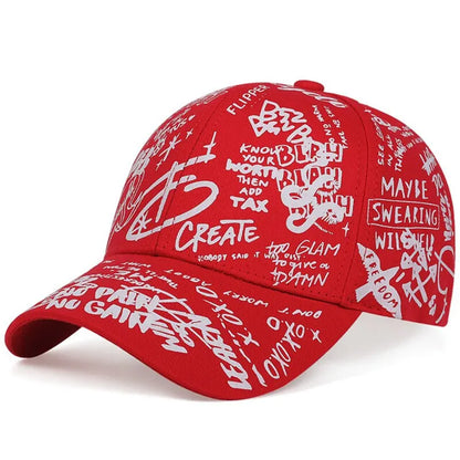 Unisex Letter Geometry Printing Snapback Baseball Caps Spring and Autumn