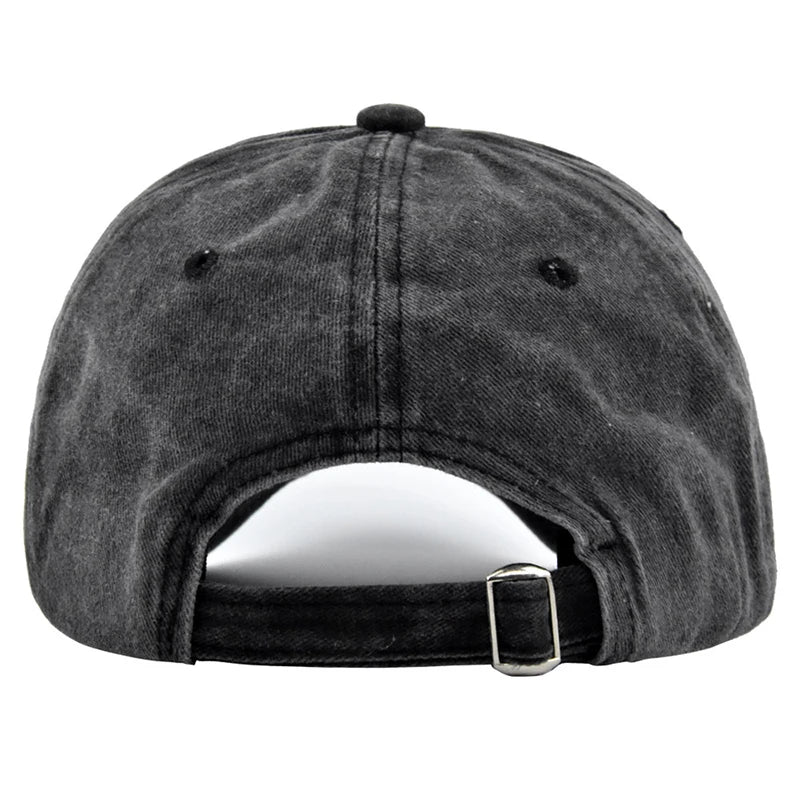 Letter Embroidery Washed Cotton Unisex Baseball Caps