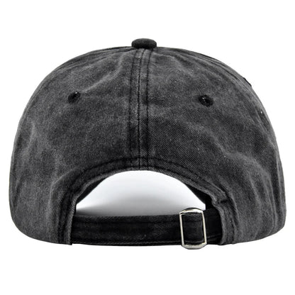 Letter Embroidery Washed Cotton Unisex Baseball Caps