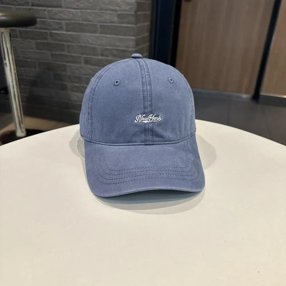 Korean Letter Embroidered Baseball Cap Simple Mesh Casual Hat For Men Women Outdoor Camping Daily Streetwear