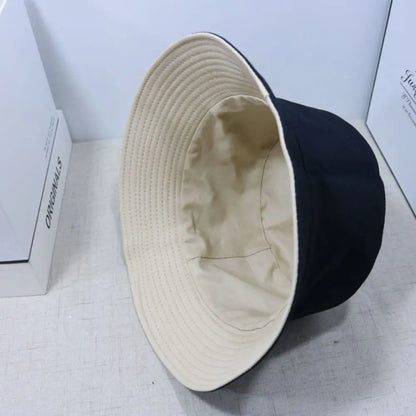 Double-Sided Foldable Bucket Hat Summer Sun Hat Visor Fisherman Cap for Men Women