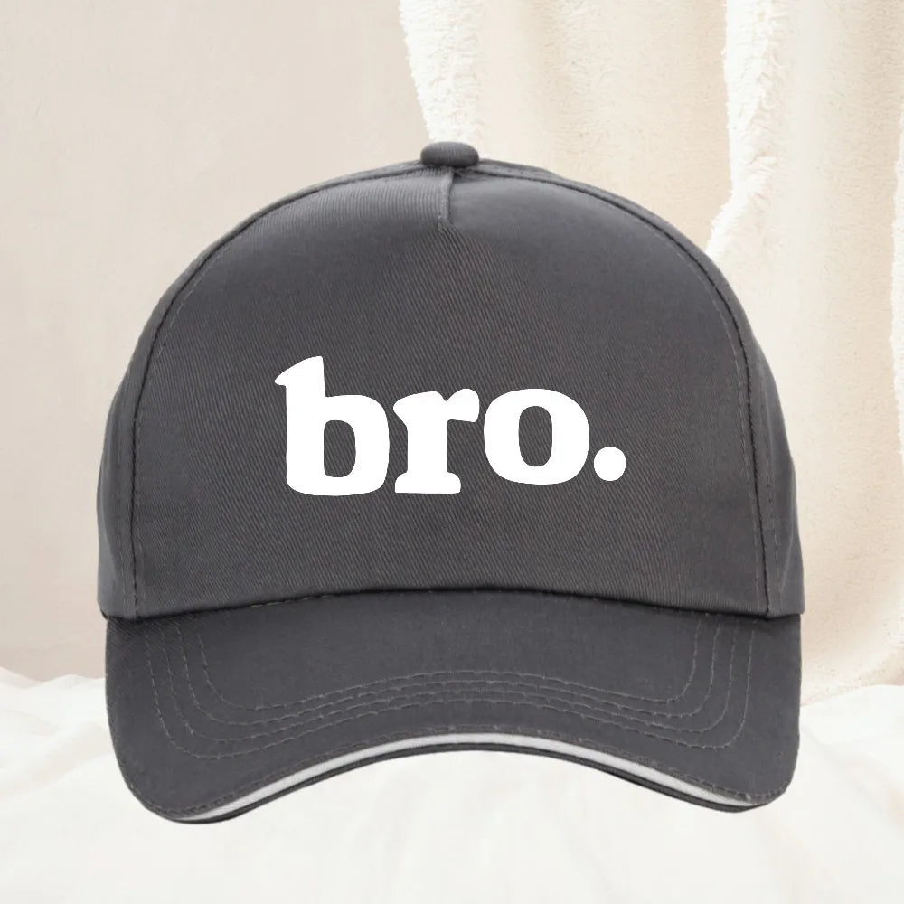 "Bro"Letter Print Baseball Cap Spring Autumn Outdoor