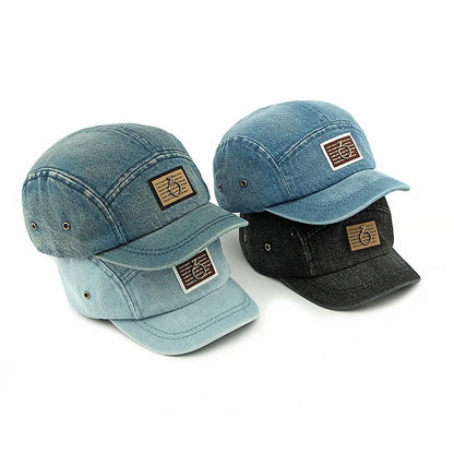 Unisex Spring New Washed Denim Duckbill Cap