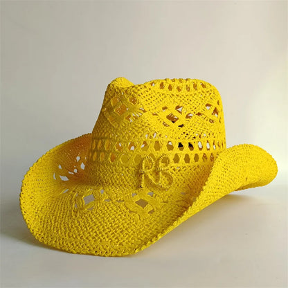 Western Cowboy Straw Hat Letter Straw Hats