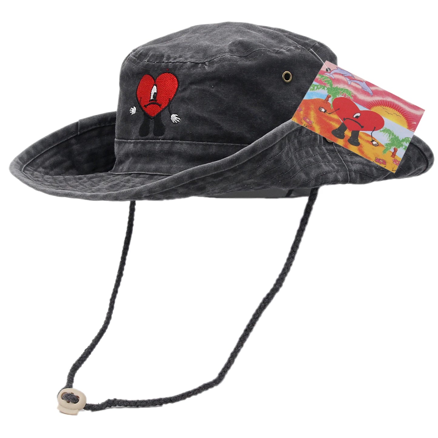 Cotton Embroidered Bad Bunny Fisherman Hats