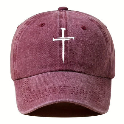 Retro Washed Cross Baseball Cap with Outdoor Activity and Party Fashion Hat
