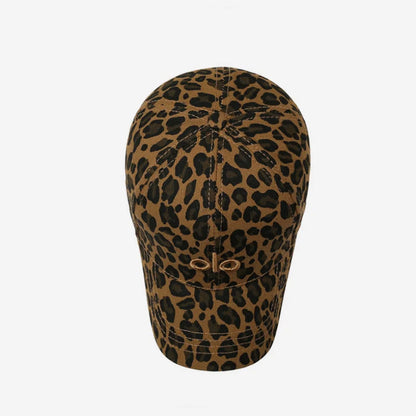 European American Leopard Print Sunscreen Hat