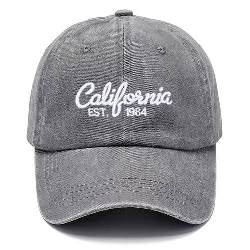 Cotton Baseball Cap California Embroidered Unisex Vintage