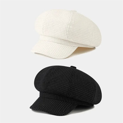 Spring And Summer Cotton Geometric Print Octagonal Hats