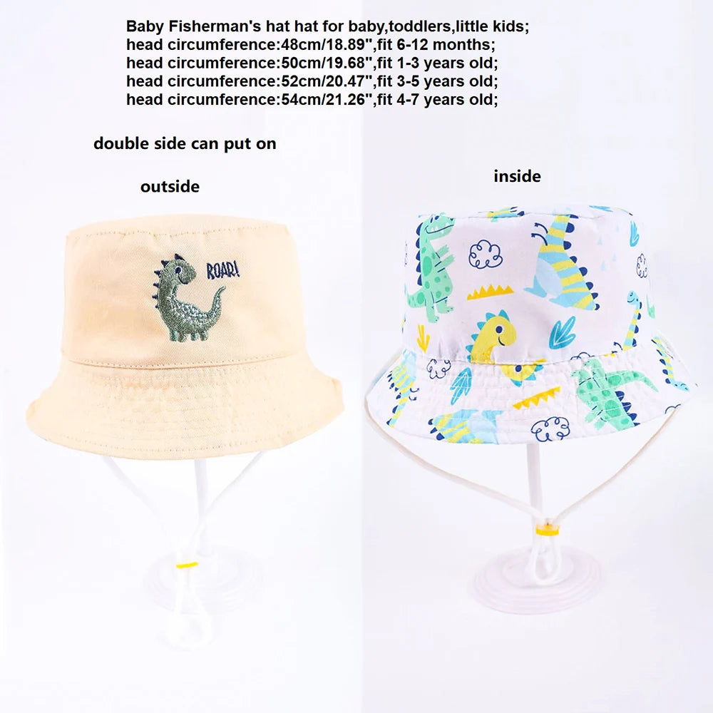 Summer Double Sided Children Bucket Hats