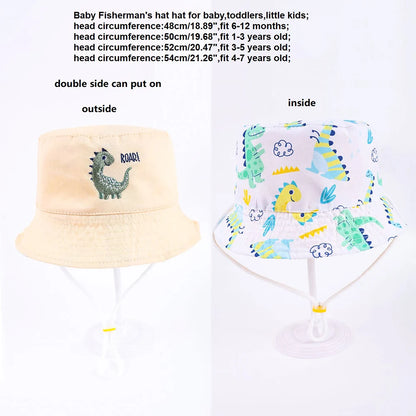 Summer Double Sided Children Bucket Hats