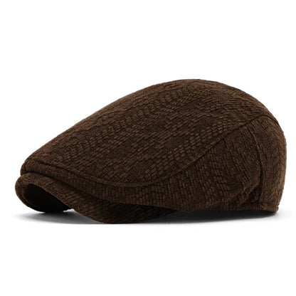 Men Autumn Winter Warm Beret Painter Hat Knitted Cap