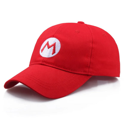 Anime Super Luigi Bros Letter M Embroidery Baseball Cap Fashion Women Men Outdoor Sport Sun Hat Adjustable