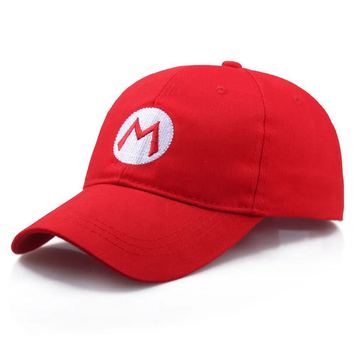Anime Super Luigi Bros Letter M Embroidery Baseball Cap Fashion Women Men Outdoor Sport Sun Hat Adjustable