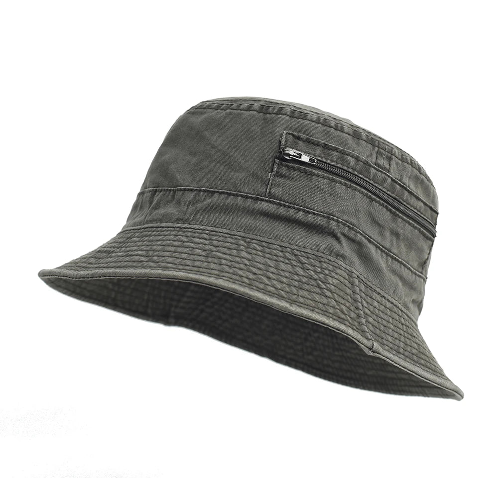 Spring Summer Washed Cotton Mesh Breathable Bucket Hats