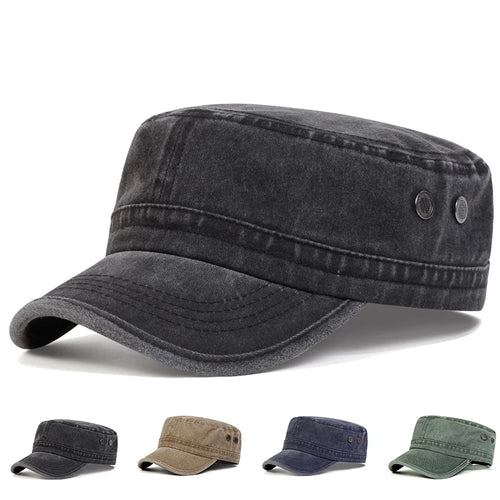 Unisex Solid Color With Pores Series Flat Top Baseball Caps