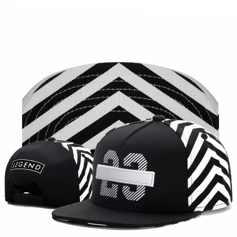 Spring Brand 23 Leather Black Cap Baseball Cap Men Women HipHop Knight Snapback Hat Adult Outdoor Casual