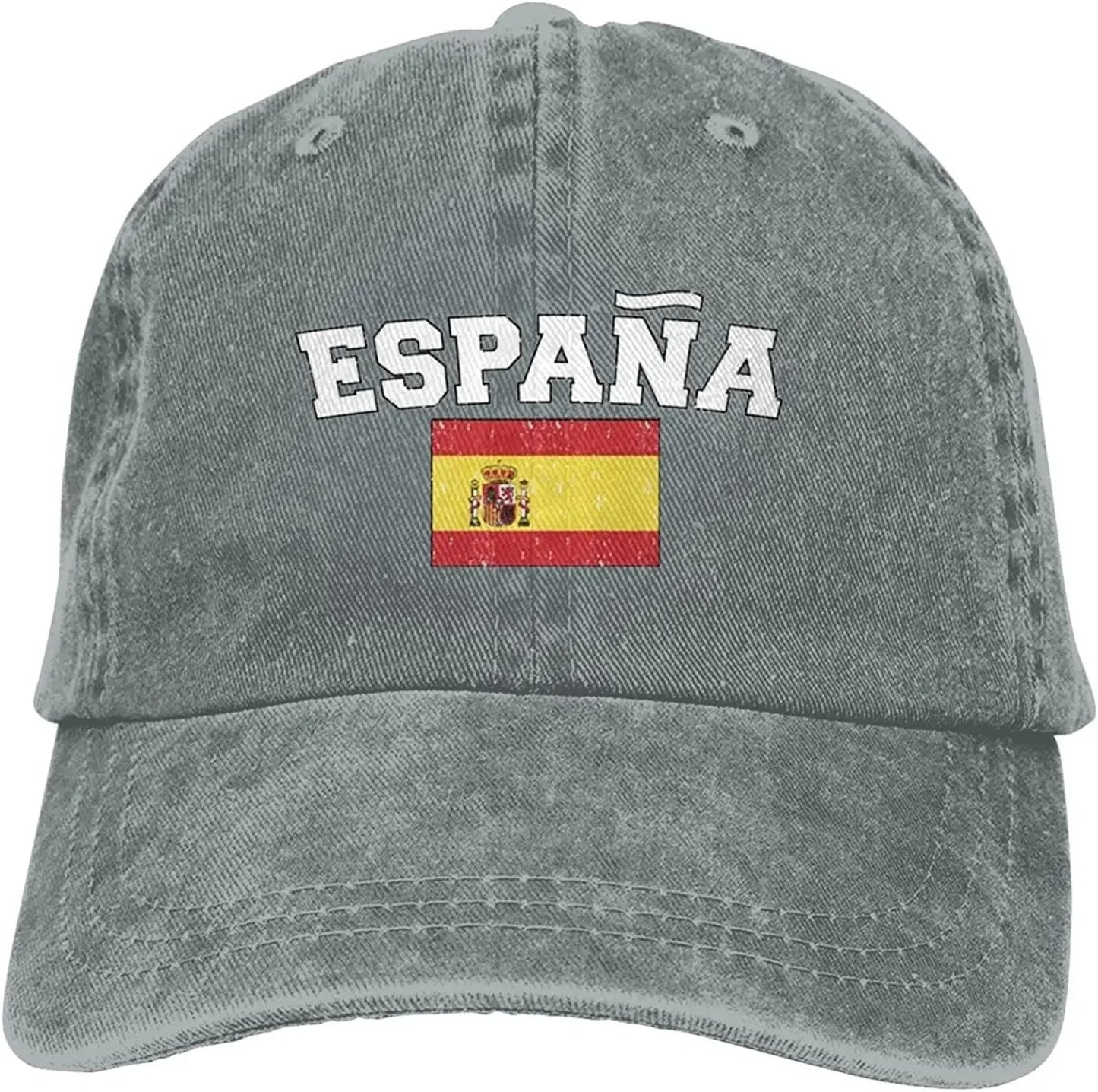 Espana Flag of Spain Spanish Denim Hats for Mens Womens Baseball Caps