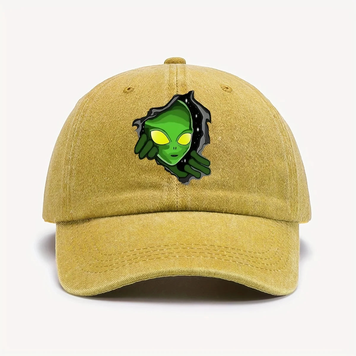 1 Piece Green Vintage Washed Baseball Cap