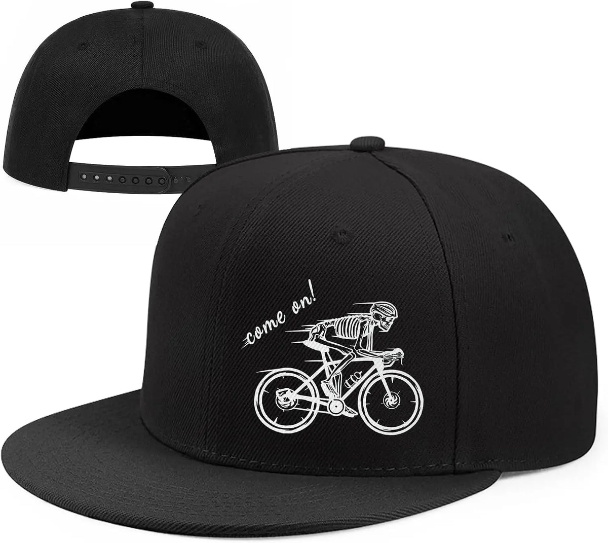 Flat Bill Hats For Men Snapback Snap Backpack Hat For Boy Wide Brim Pitbull Lids Black Baseball Cap
