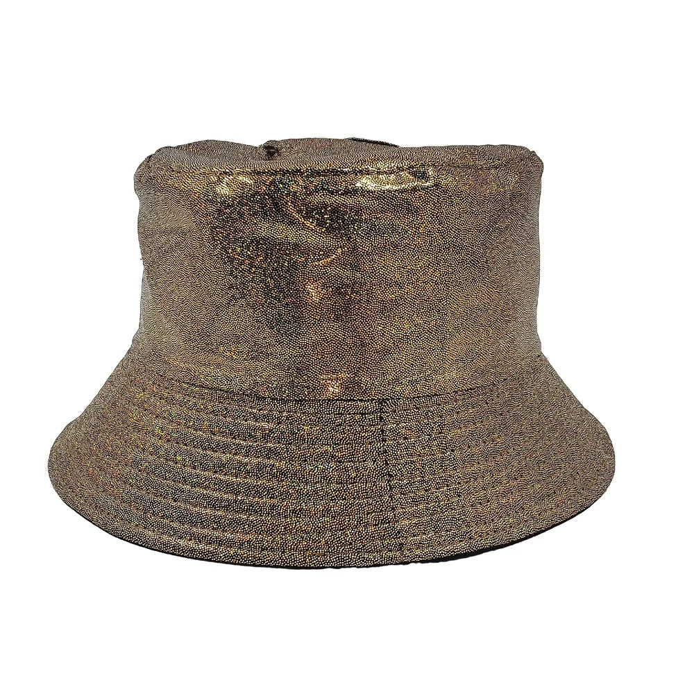 Colorful Shiny Leather Two Sided Fisherman Hat Women's and Men's