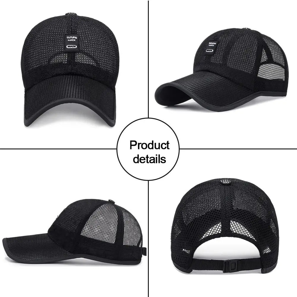 Breathable Sunshade Net Hat Quick Dry Baseball Cap Adjustable