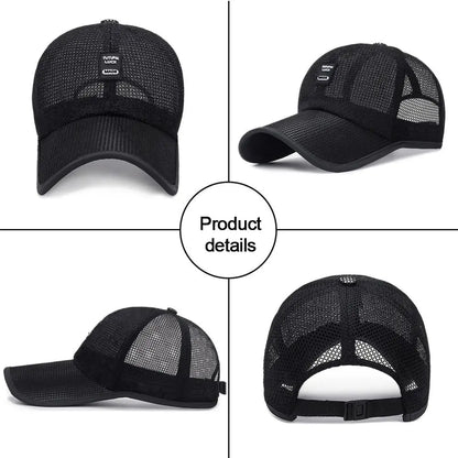 Breathable Sunshade Net Hat Quick Dry Baseball Cap Adjustable