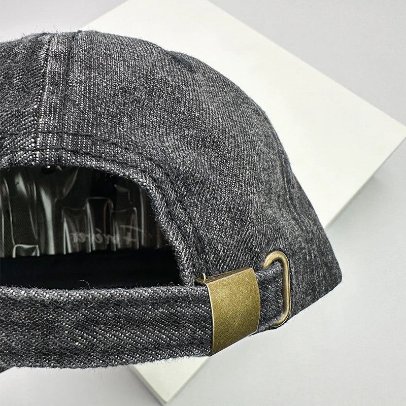 Retro Men Women Baseball Hats Cotton Embroidery Washing