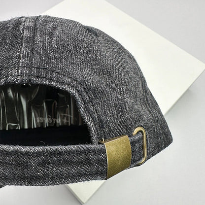 Retro Men Women Baseball Hats Cotton Embroidery Washing