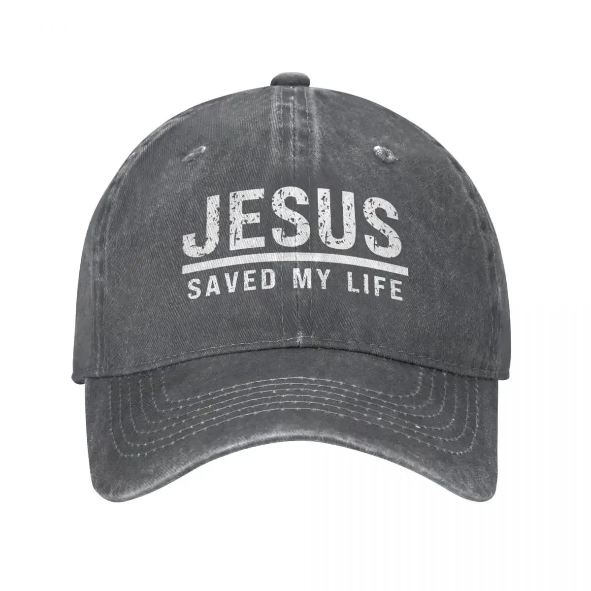 Casual Washed Jesus Saved My Life Ponytail Baseball Cap Dad Spring Summer
