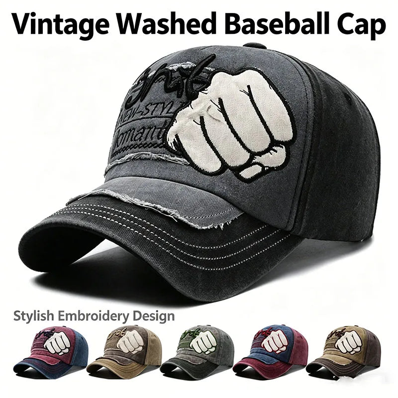 Vintage Washed Baseball Cap Adjustable Casual Sports Cap
