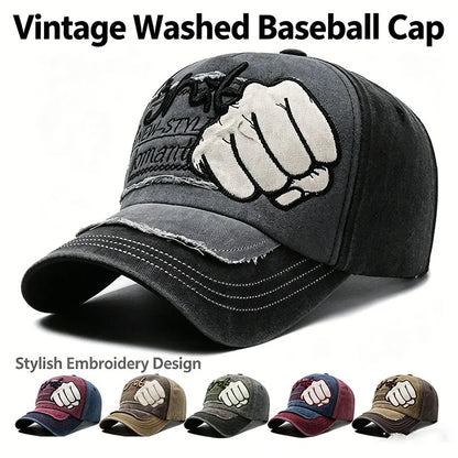 Vintage Washed Baseball Cap Adjustable Casual Sports Cap