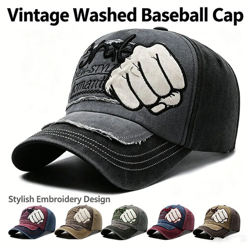 Vintage Washed Baseball Cap Adjustable Casual Sports Cap