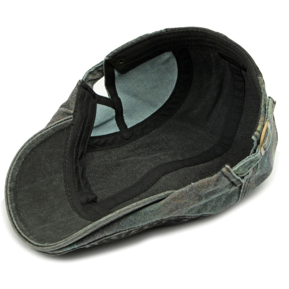 Retro Patchwork Artist Painter Beret Hat Male Female Ivy Flat Beret Cap
