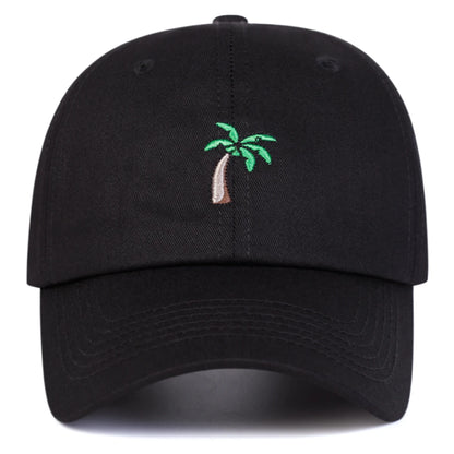 Unisex Coconut Tree Embroidery Baseball Caps