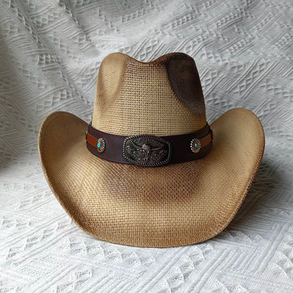 Woven Hard Summer Sapphire Accessories Neutral Cowboy Hat