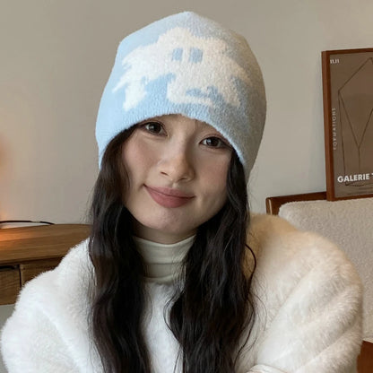 Women Hat Beanie Knitting Letter Graphic Winter