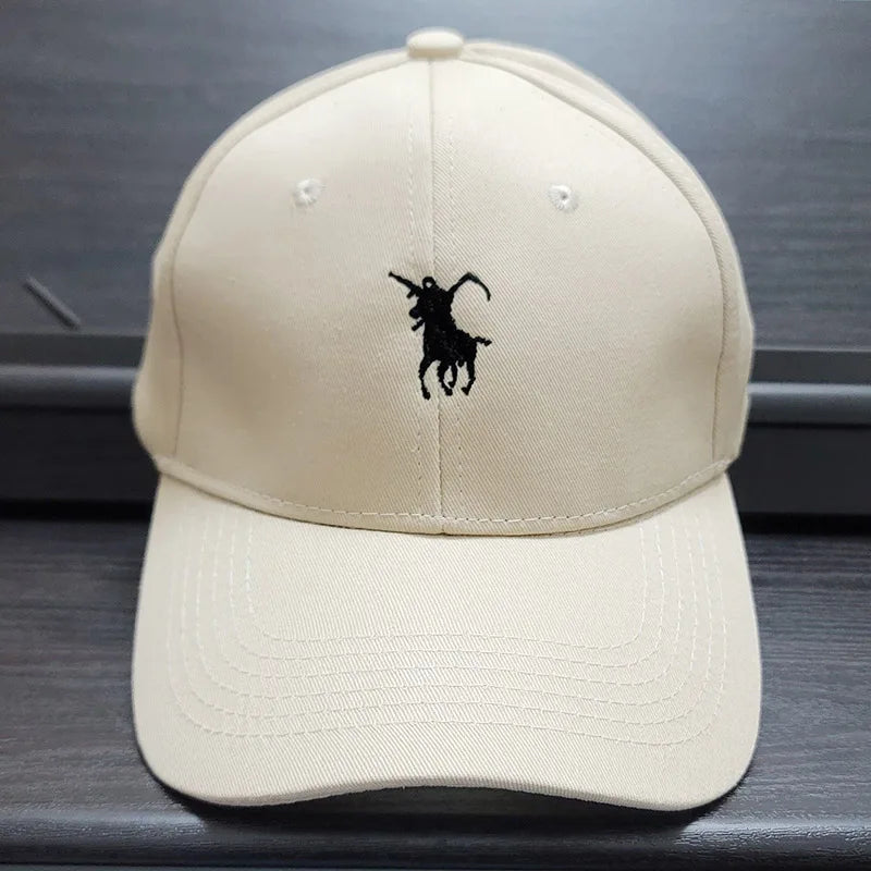 Children Men Embroidery Grim Reaper Design Japan Baseball Caps