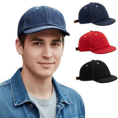 Vintage Denim Baseball Cap Hip-Hop Style Breathable Trucker Style Cap