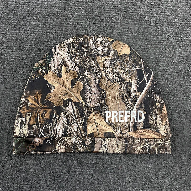 Retro Hip-Hop Camouflage Leaf Print Pullover Hat